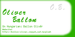 oliver ballon business card